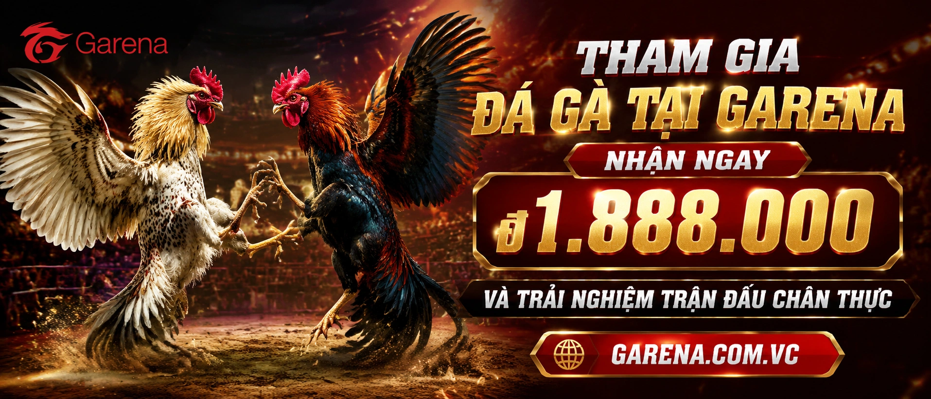 Đá Gà cựa sắt tại garena.com.vc