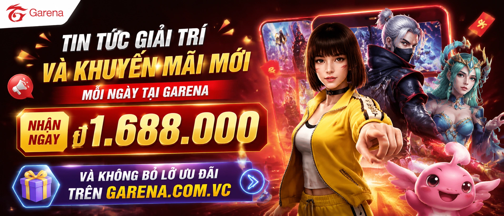 Tin cập nhật mới và xu hướng đang xem nhiều trên bảng tin Garena