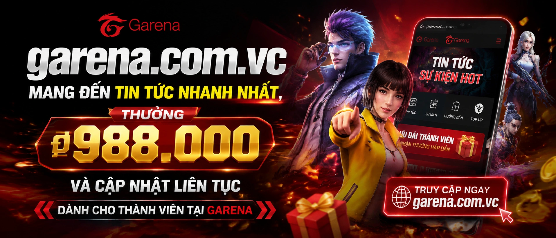 Các chuyên mục tin tức và nhóm nội dung liên quan trên trang Garena